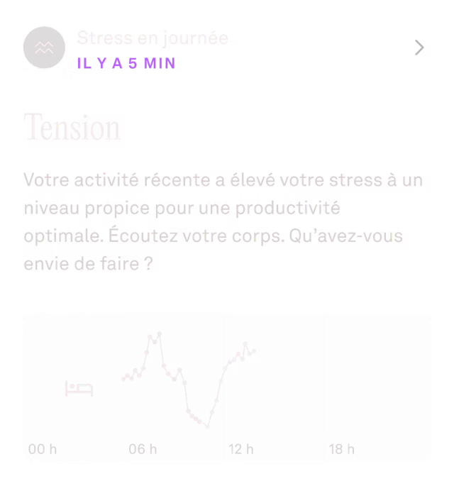 Image des données de stress en journée dans l'application Oura Ring