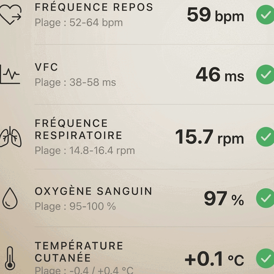 Image des données de détection des maladies dans l'application KEORA Ring